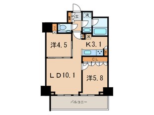 プラウドタワー覚王山(1403)の物件間取画像